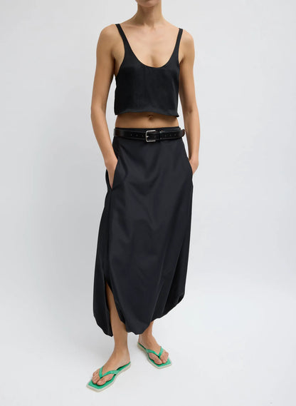 Summer Acetate Crinkle Cropped Tank