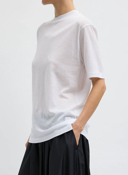 Sheer Crepe Knit Mock Unisex T-Shirt