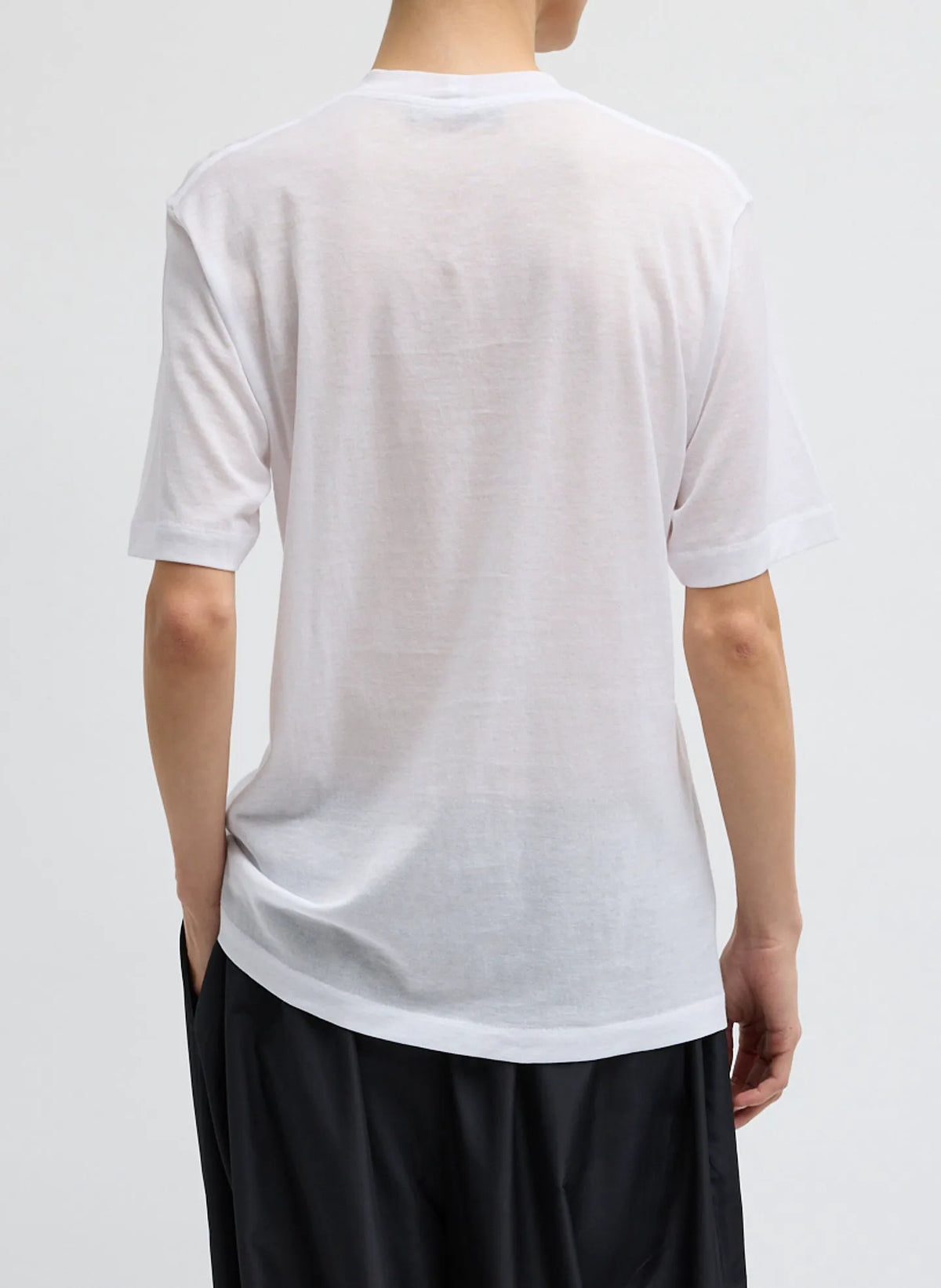 Sheer Crepe Knit Mock Unisex T-Shirt