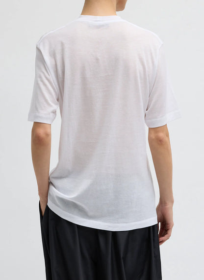 Sheer Crepe Knit Mock Unisex T-Shirt