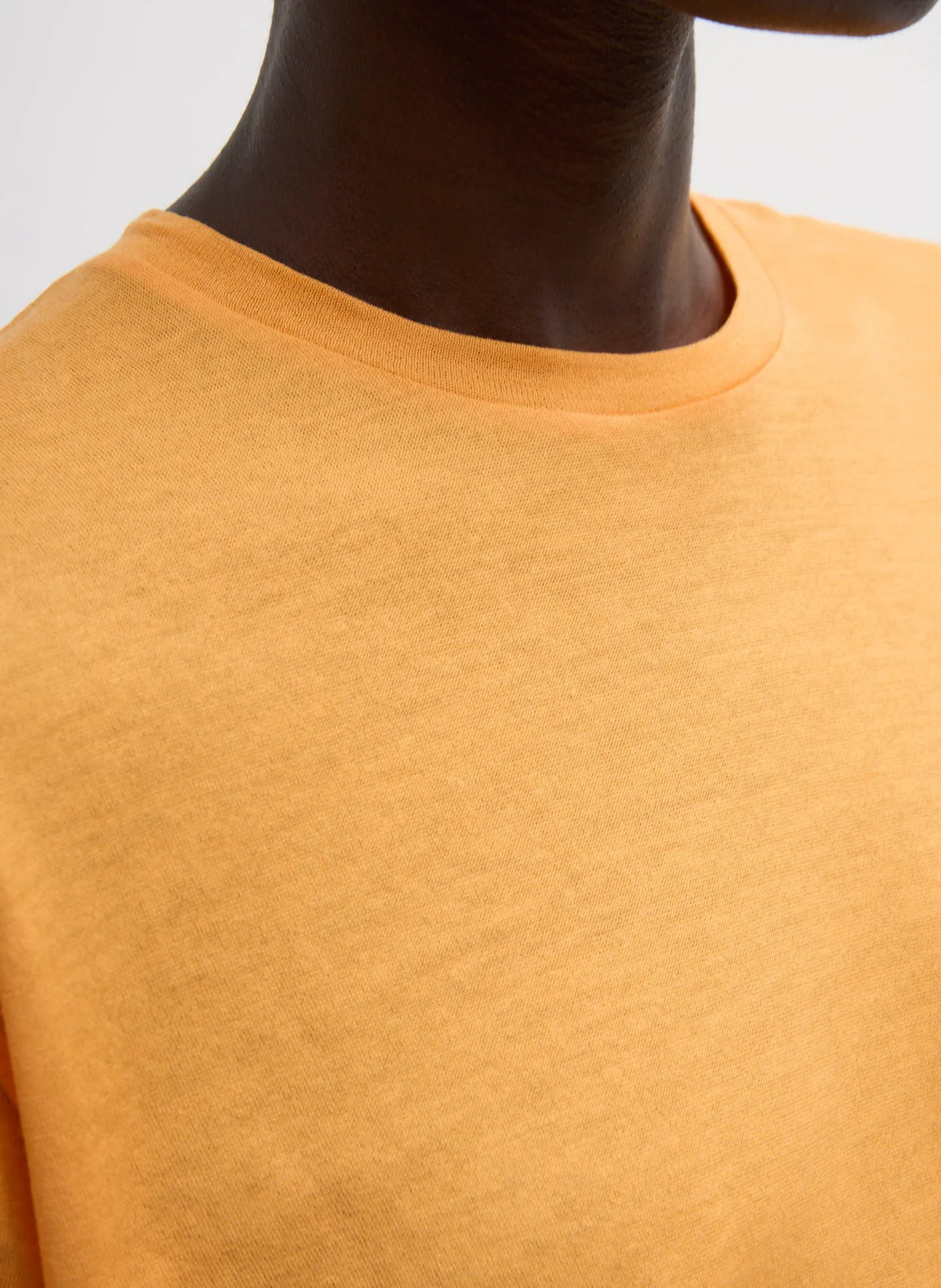 Sheer Crepe Knit Crewneck Unisex Long Sleeve T-Shirt