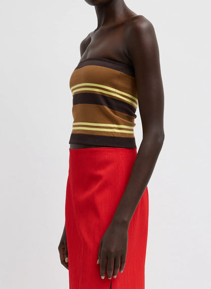 Super Fine Gauge Striped Tube Top