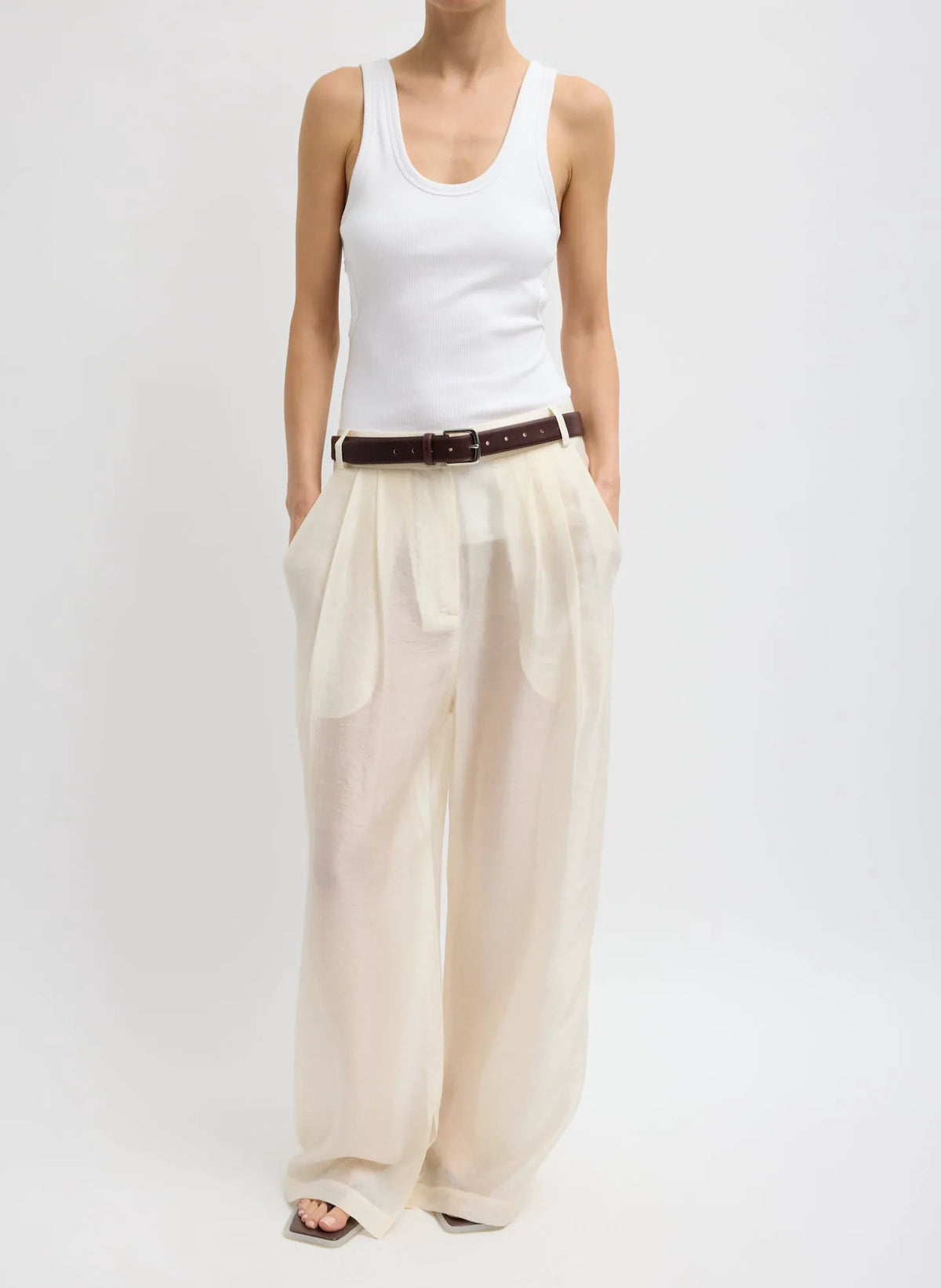 Summer Voile Stella Pant With Slit Detail