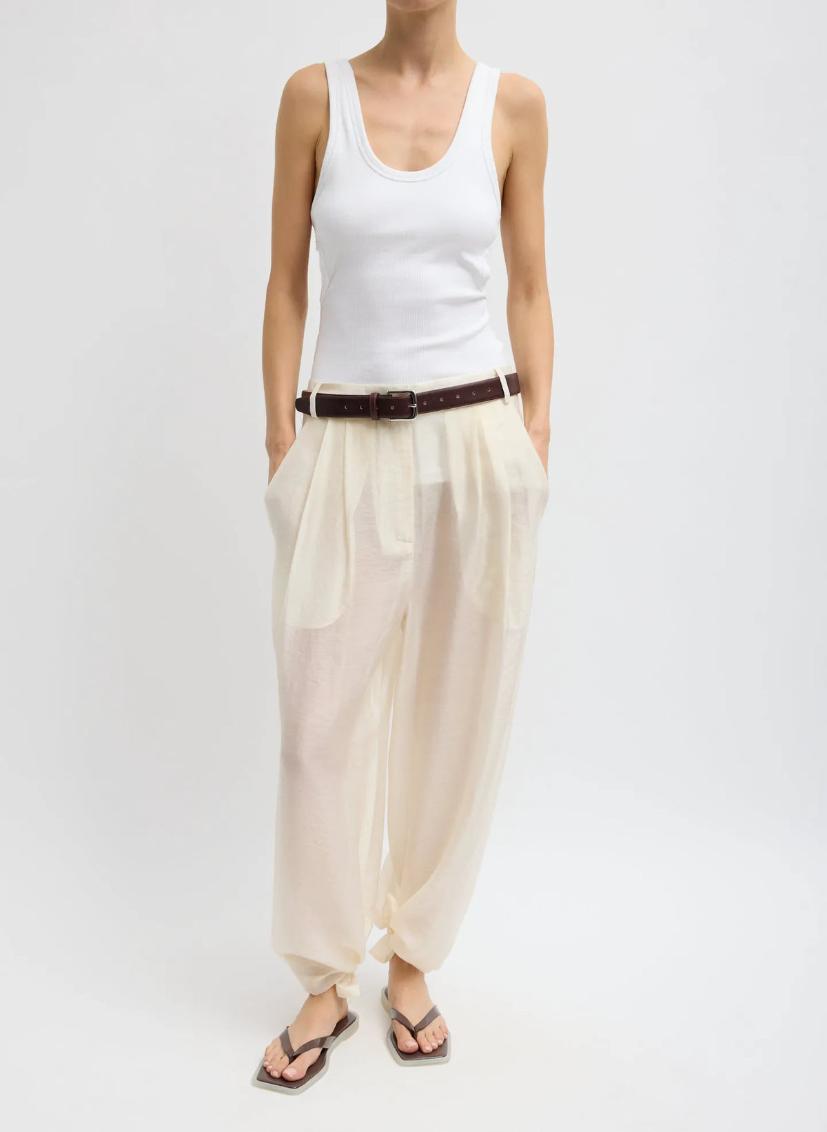 Summer Voile Stella Pant With Slit Detail