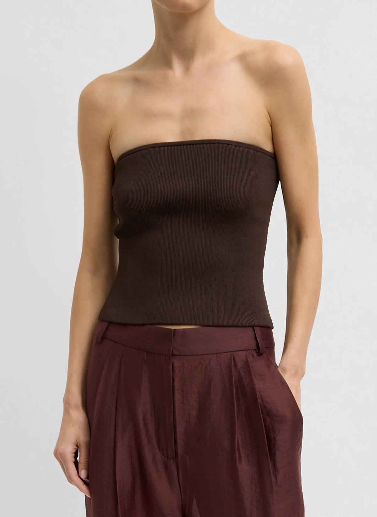 Ribbed Sweater Tube Top