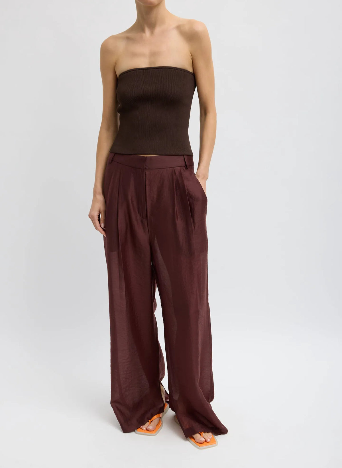Ribbed Sweater Tube Top