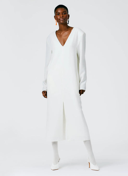 Fluid Drape V-Neck Dress