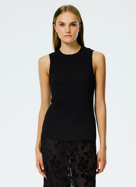 Sage Crinkle Lyocell Fitted Tank