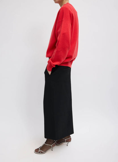Boiled Wool Crewneck Easy Pullover
