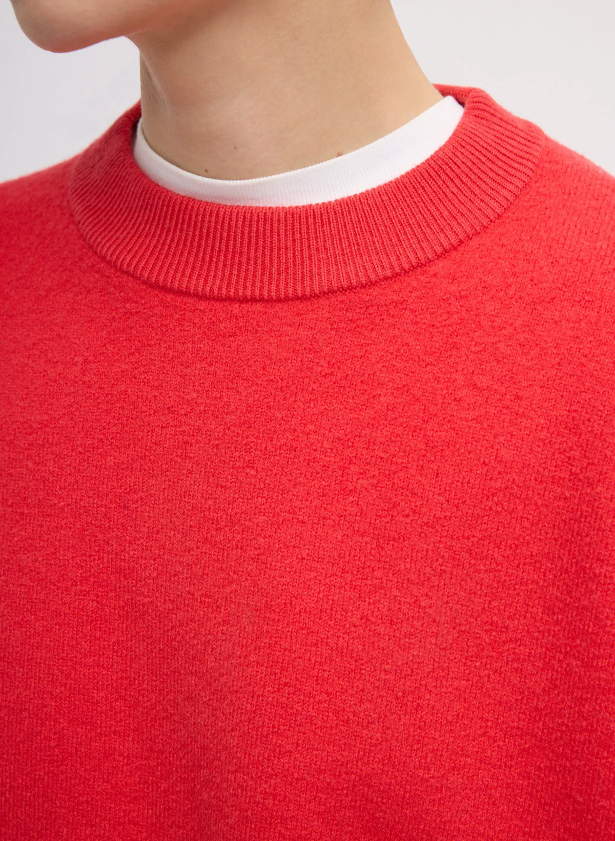 Boiled Wool Crewneck Easy Pullover
