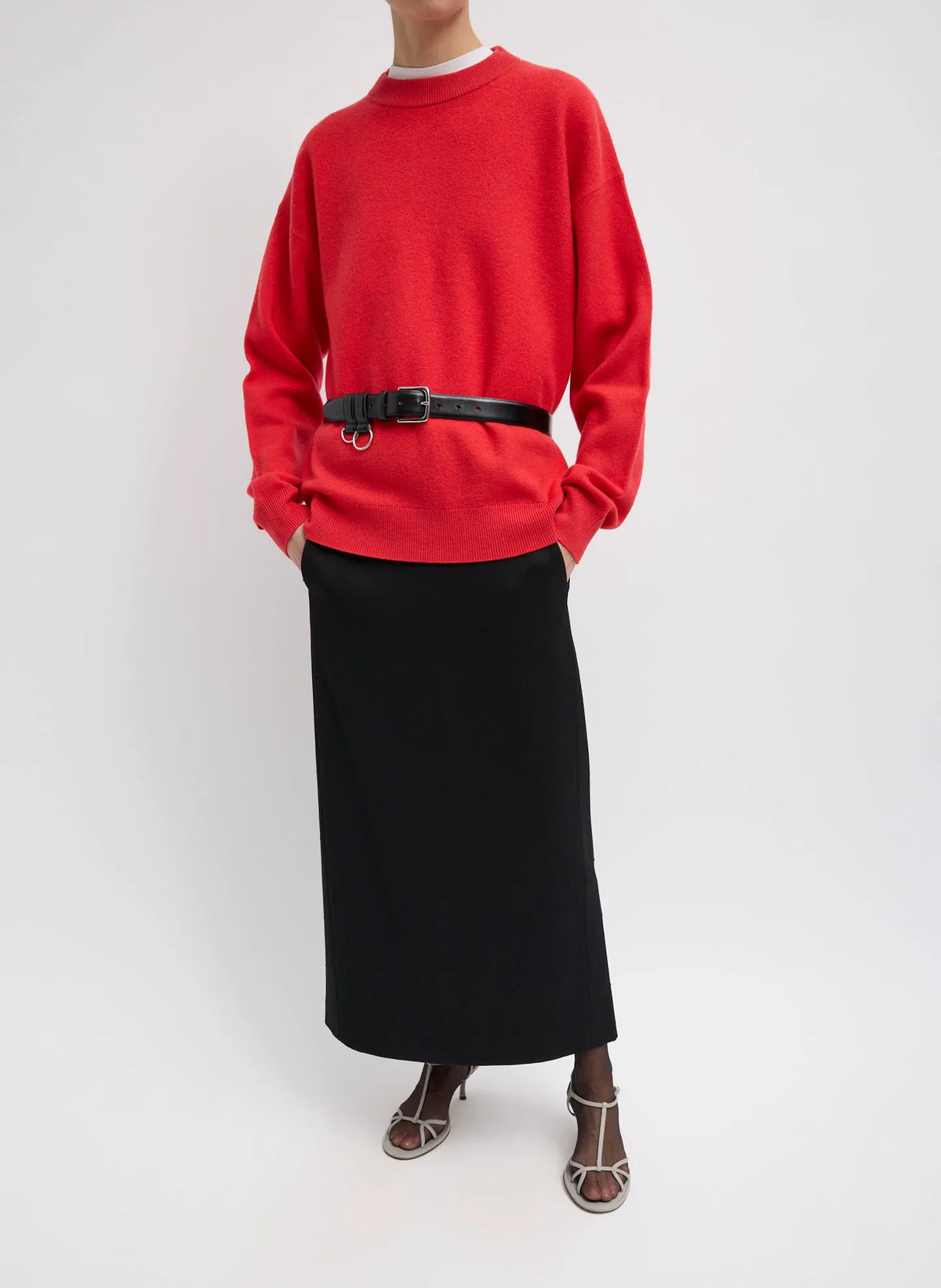 Boiled Wool Crewneck Easy Pullover