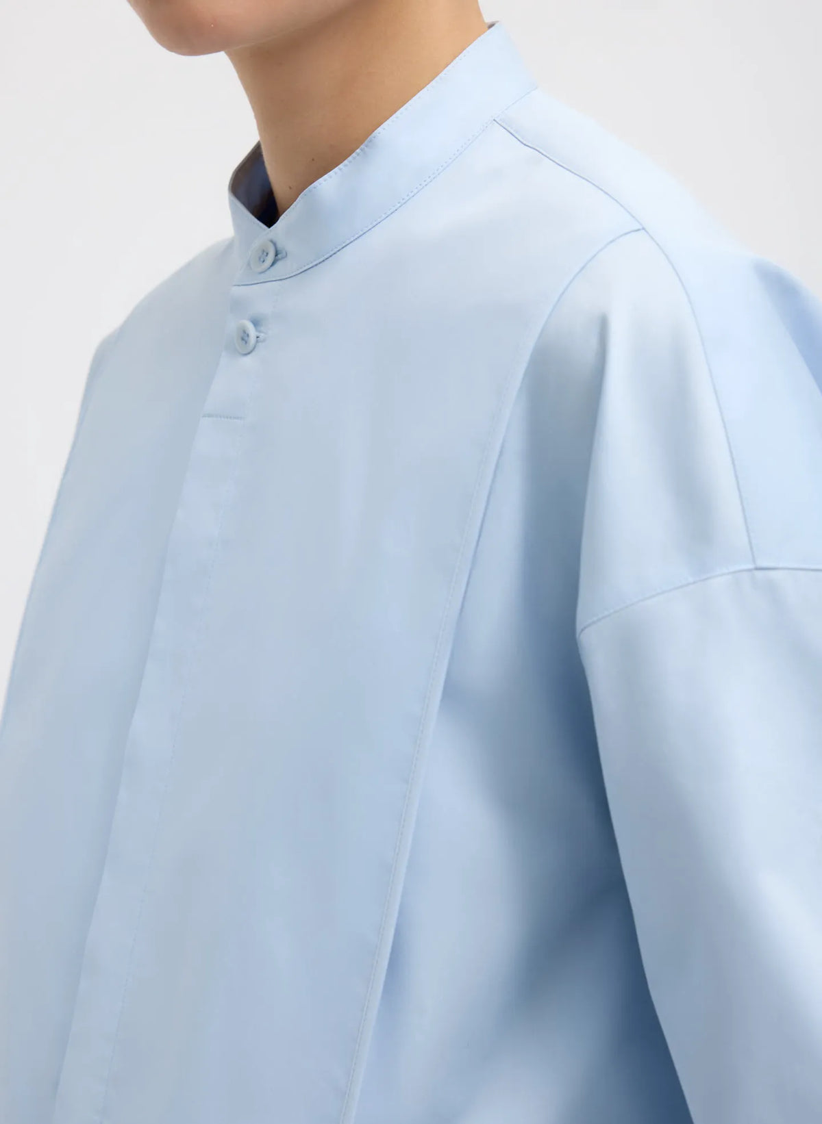 Eco Poplin Tuxedo Shirt With Bib Flap