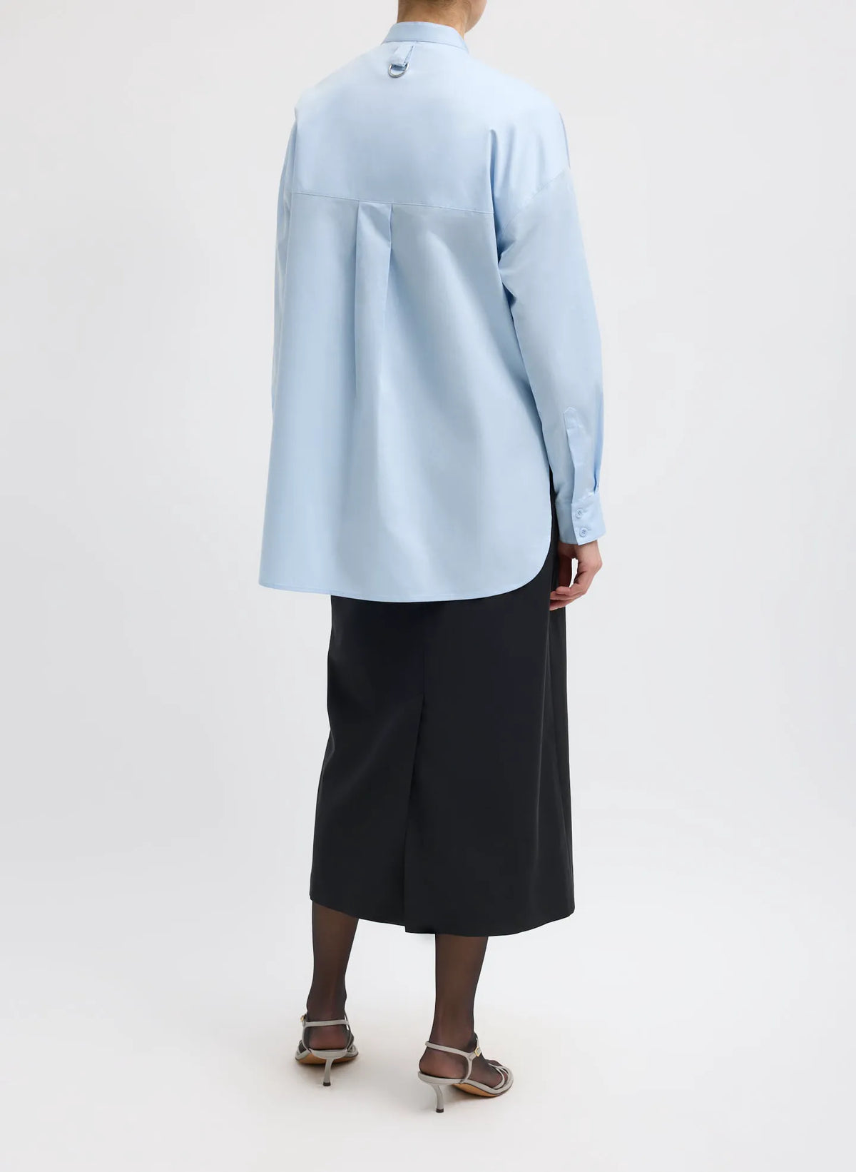 Eco Poplin Tuxedo Shirt With Bib Flap