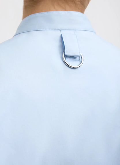 Eco Poplin Tuxedo Shirt With Bib Flap