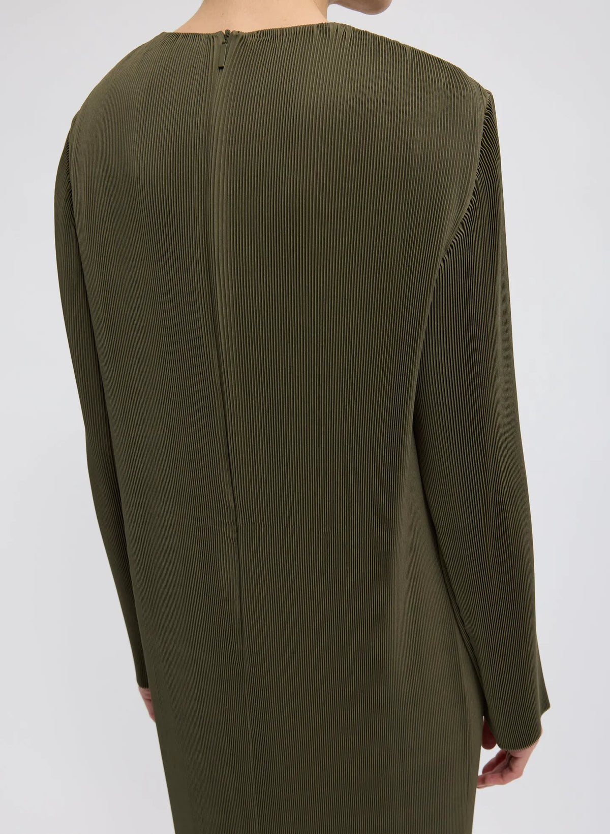 Plissé Midi Dress