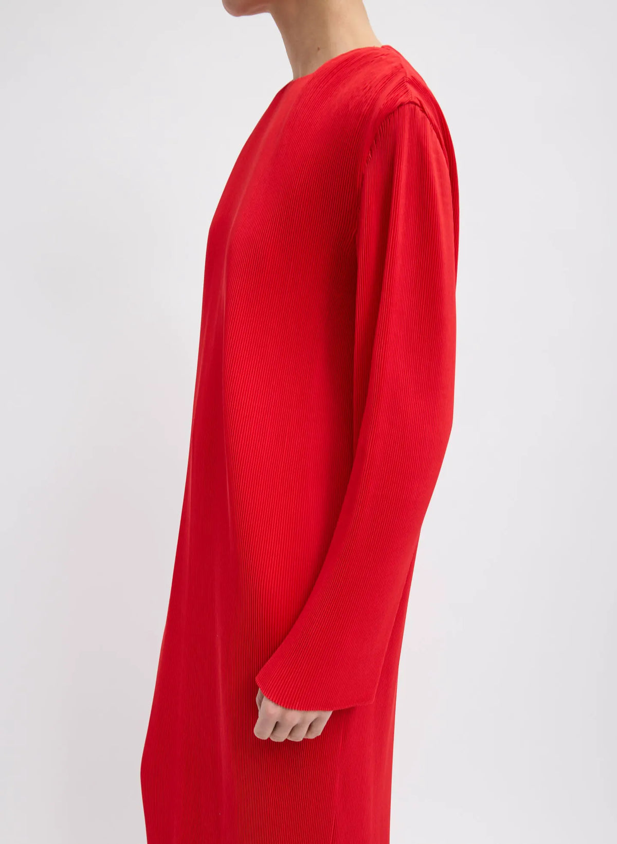 Plissé Midi Dress