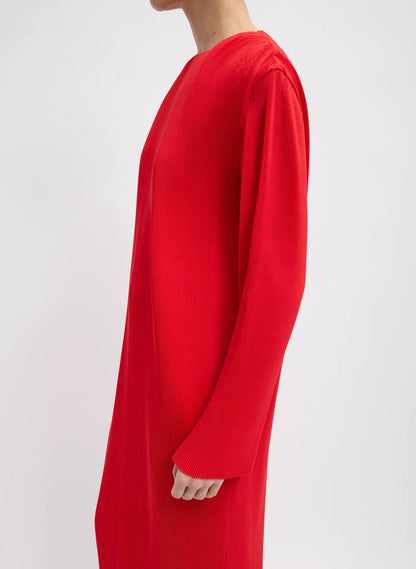 Plissé Midi Dress
