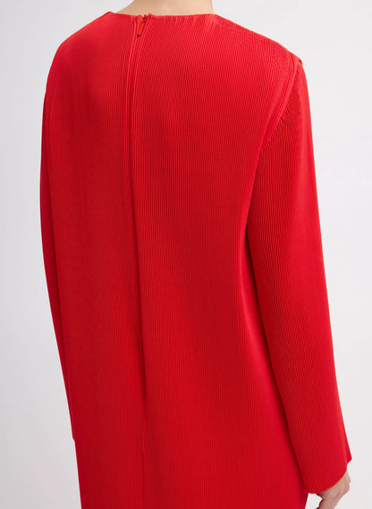 Plissé Midi Dress