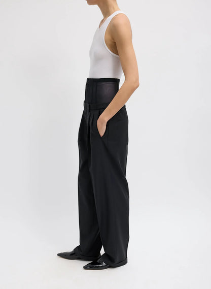 Recycled Tropical Wool Corset Trouser