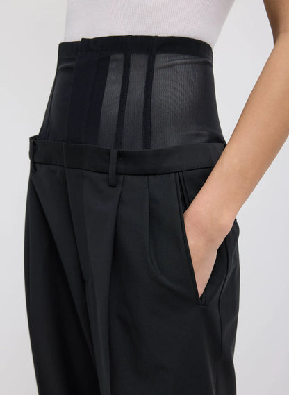 Recycled Tropical Wool Corset Trouser