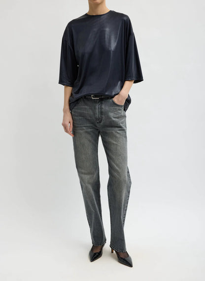 Metallic Knit Easy T-Shirt