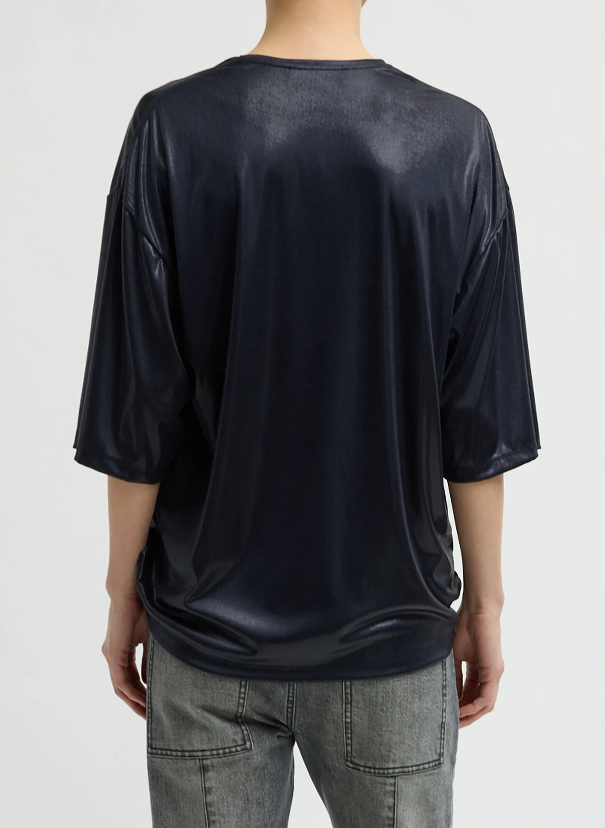 Metallic Knit Easy T-Shirt