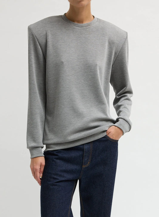 Feather Weight Viscose Neoprene Removable Shoulder Pad Long Sleeve T-Shirt