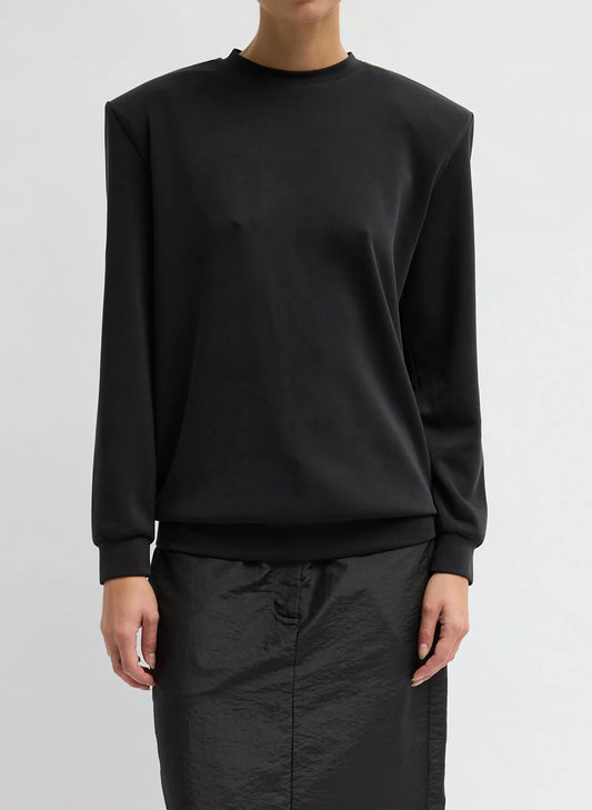 Feather Weight Viscose Neoprene Removable Shoulder Pad Long Sleeve T-Shirt